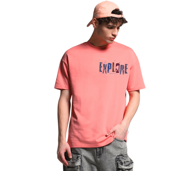 EXPLORE Dusty Pink OverSized T-Shirt - Image 2