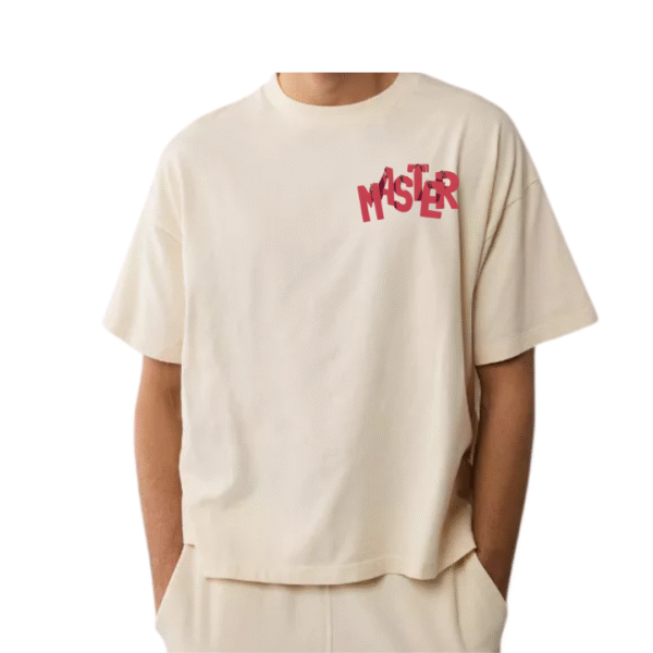 MASTER Creame Oversized T-Shirt - Image 2