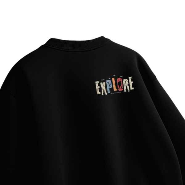 EXPLORE Black Oversized T-Shirt - Image 5