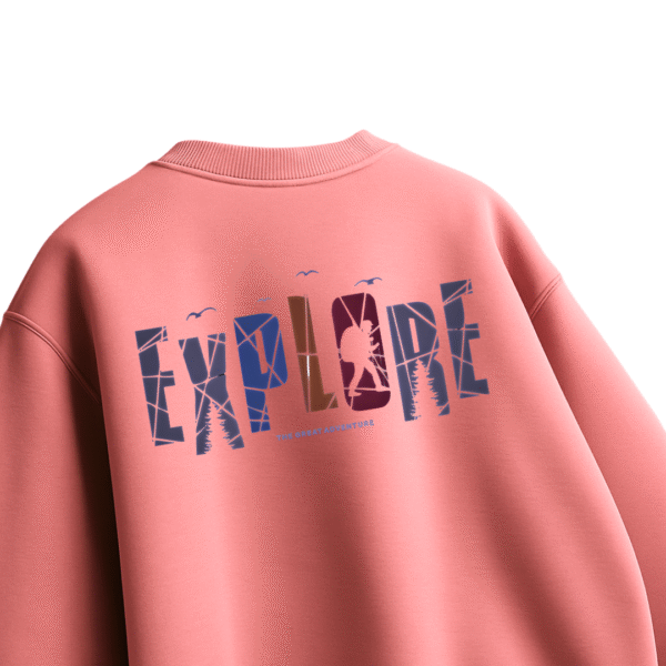 EXPLORE Dusty Pink OverSized T-Shirt - Image 3
